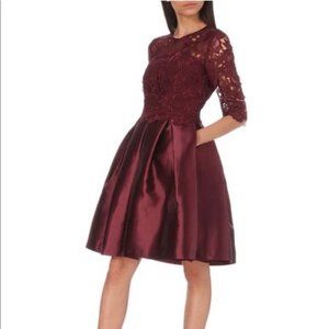 Ted Baker Maria Lace Dress in Burgundy NWT